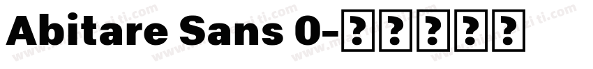 Abitare Sans 0字体转换